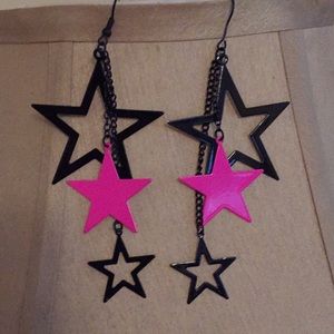 Dangling star earrings